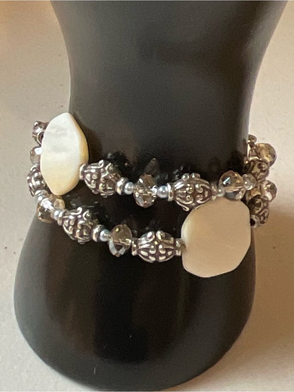 Retired Brighton Utopia Mother of Pearl Double Strand Bracelet